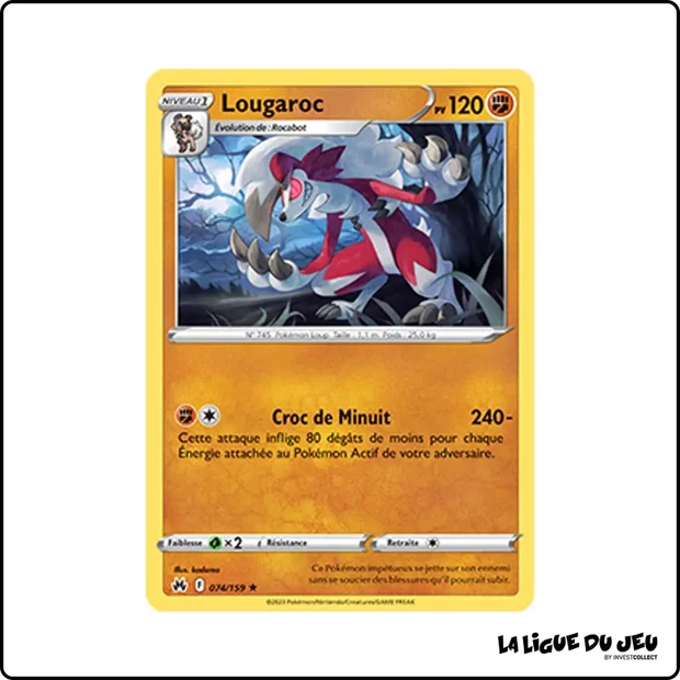 Rare - Pokemon - Zénith Suprême - Lougaroc 74/159