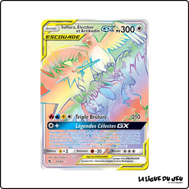Secrete - Pokemon - Destinées Occultes - Sulfura, Électhor et Artikodin GX 69/68