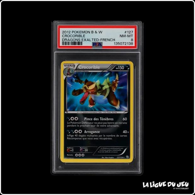 Secrète - Pokemon - Dragons Exaltés - Crocorible - 127/124 - PSA 8 - Français