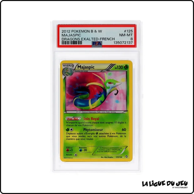 Secrète - Pokemon - Dragons Exaltés - Majaspic - 125/124 - PSA 8 - Français