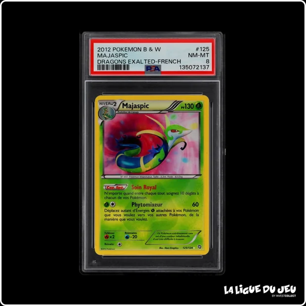 Secrète - Pokemon - Dragons Exaltés - Majaspic - 125/124 - PSA 8 - Français
