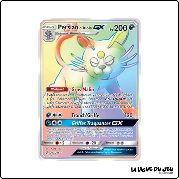 Secrete - Pokemon - Éclipse Cosmique - Persian d'Alola GX 257/236