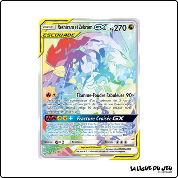 Secrete - Pokemon - Éclipse Cosmique - Reshiram et Zekrom GX 259/236