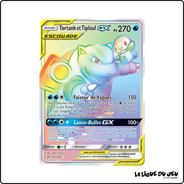 Secrete - Pokemon - Éclipse Cosmique - Tortank et Tiplouf GX 253/236