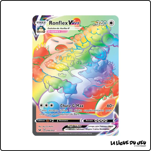 Secrete - Pokemon - Épée et Bouclier de Base - Ronflex VMAX 206/202