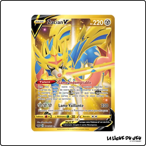 Secrete - Pokemon - Épée et Bouclier de Base - Zacian V 211/202