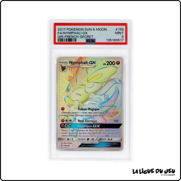Secrète - Pokemon - Gardiens Ascendants - Nymphali GX - 158/145 - PSA 9 - Français