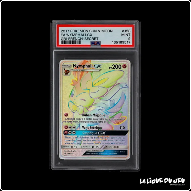Secrète - Pokemon - Gardiens Ascendants - Nymphali GX - 158/145 - PSA 9 - Français