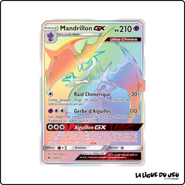 Secrete - Pokemon - Lumière Interdite - Mandrillon GX 134/131