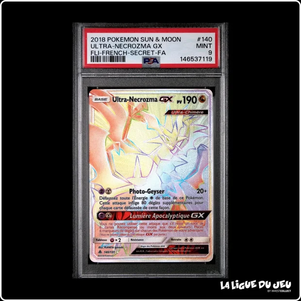 Secrete - Pokemon - Lumière Interdite - Ultra-Necrozma GX - 140/131 - PSA 9 - Français