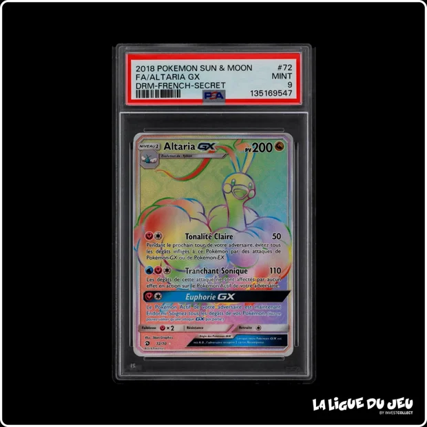 Secrète - Pokémon - Majesté des Dragons - Altaria GX - 72/70 - PSA 9 - Français