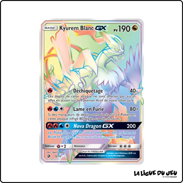 Secrete - Pokemon - Majesté des Dragons - Kyurem Blanc GX 74/70