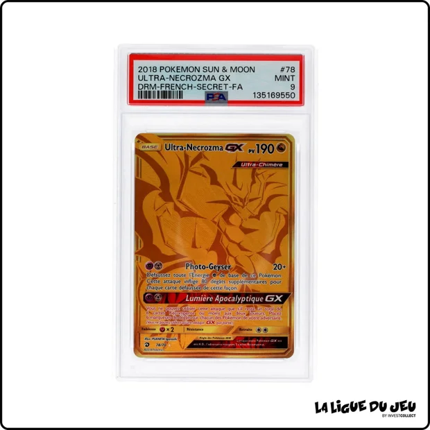 Secrète - Pokémon - Majesté des Dragons - Ultra-Necrozma GX - 78/70 - PSA 9 - Français