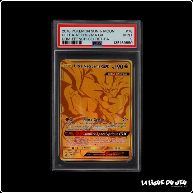 Secrète - Pokémon - Majesté des Dragons - Ultra-Necrozma GX - 78/70 - PSA 9 - Français