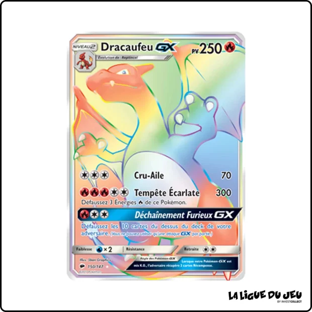 Secrete - Pokemon - Ombres Ardentes - Dracaufeu GX 150/147