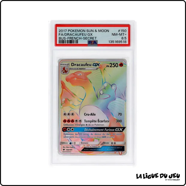 Secrète - Pokemon - Ombres Ardentes - Dracaufeu GX - 150/147 - PSA 8.5 - Français