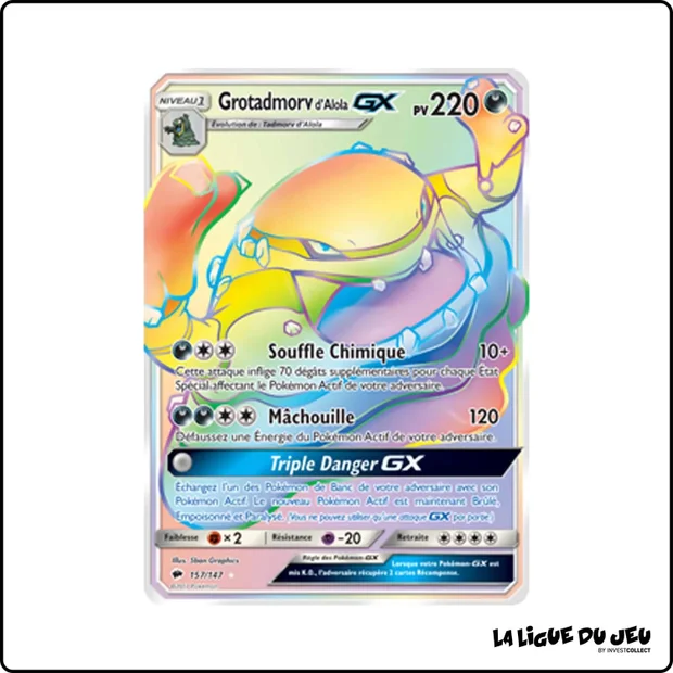 Secrete - Pokemon - Ombres Ardentes - Grotadmorv d'Alola GX 157/147