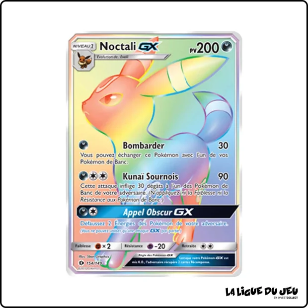 Secrete - Pokemon - Soleil et Lune de Base - Noctali GX 154/149