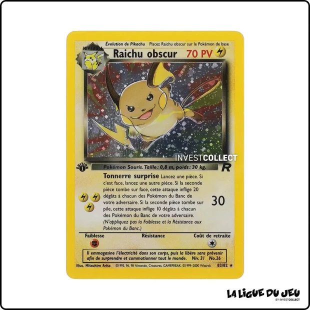 Secrete - Pokemon - Team Rocket - Raichu obscur 83/82