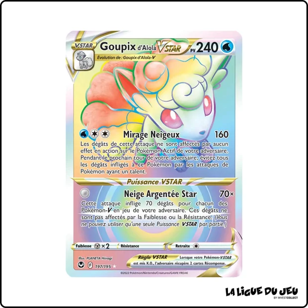 Secrete - Pokemon - Tempête Argentée - Goupix d'Alola VSTAR 197/195