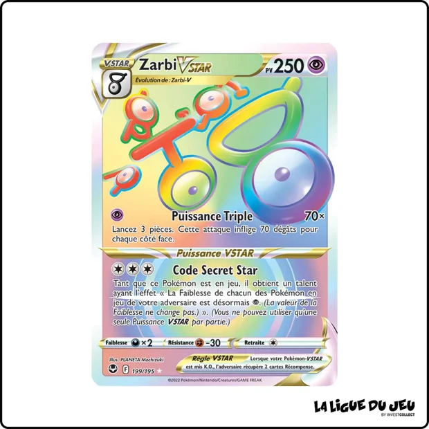 Secrete - Pokemon - Tempête Argentée - Zarbi VSTAR 199/195