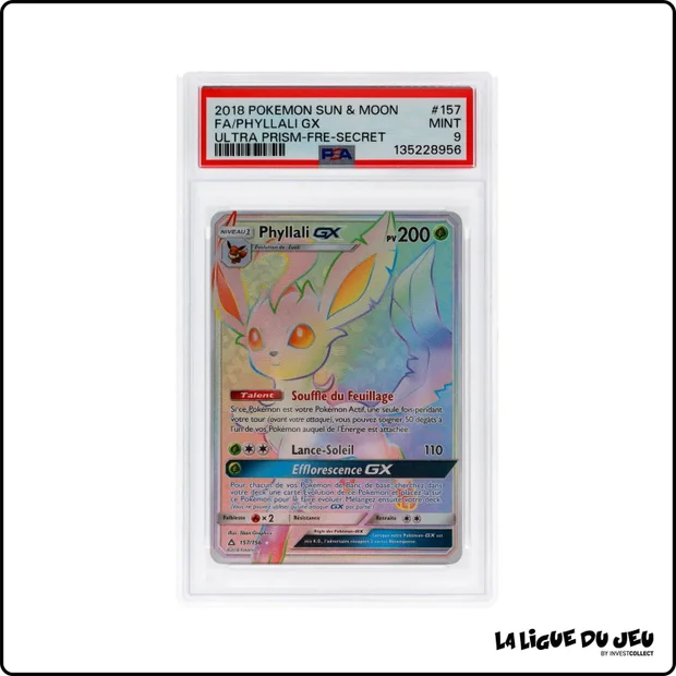 Secrète - Pokemon - Ultra Prisme - Phyllali GX - 157/156 - PSA 9 - Français