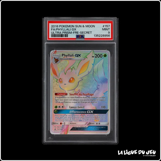 Secrète - Pokemon - Ultra Prisme - Phyllali GX - 157/156 - PSA 9 - Français