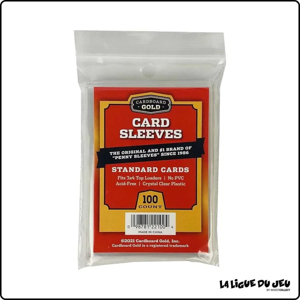 Sleeve - CardBoard Gold - Protèges Cartes Standard - Soft - Transparent - par 100