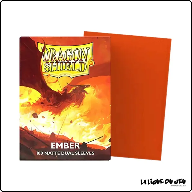 Sleeve - Dragon Shield - Protèges Cartes Dual Matte - Format Standard - Ember - par 100