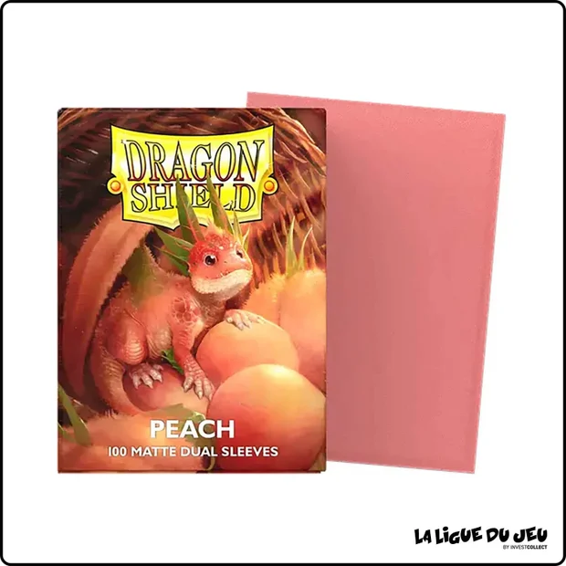 Sleeve - Dragon Shield - Protèges Cartes Dual Matte - Format Standard - Peach - par 100