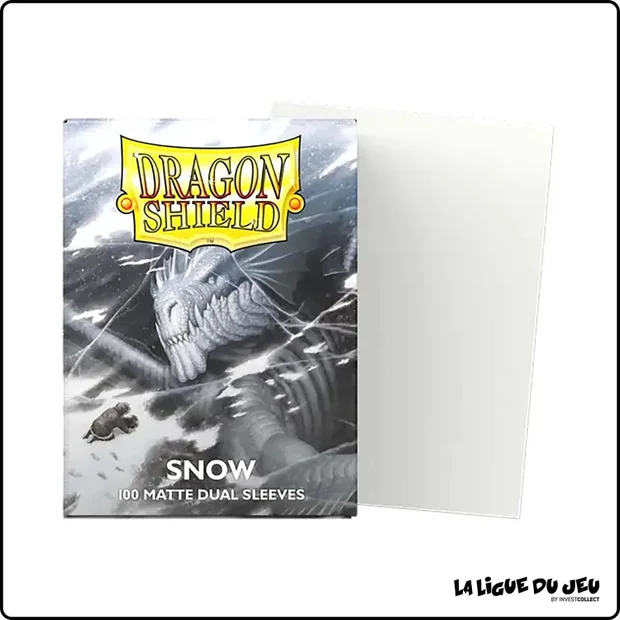 Sleeve - Dragon Shield - Protèges Cartes Dual Matte - Format Standard - Snow - par 100