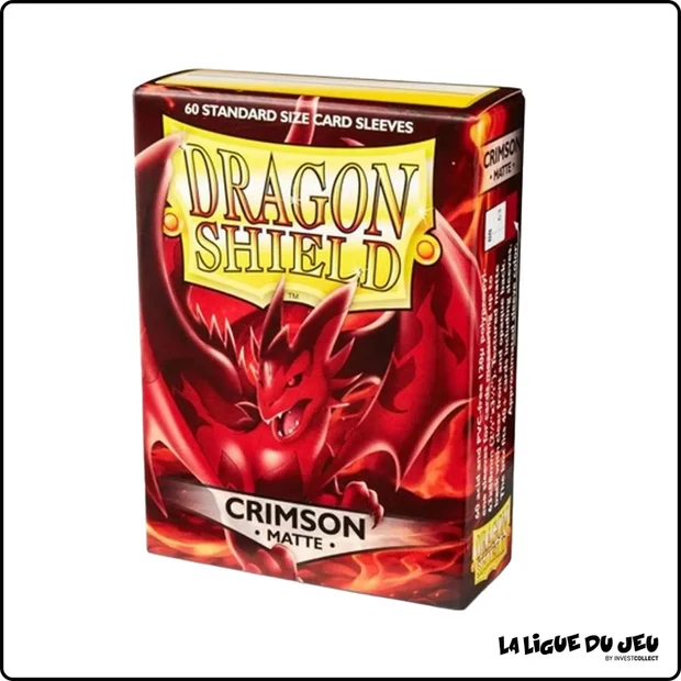 Sleeve - Dragon Shield - Protèges Cartes - Format Standard - Crimson Mat - par 60