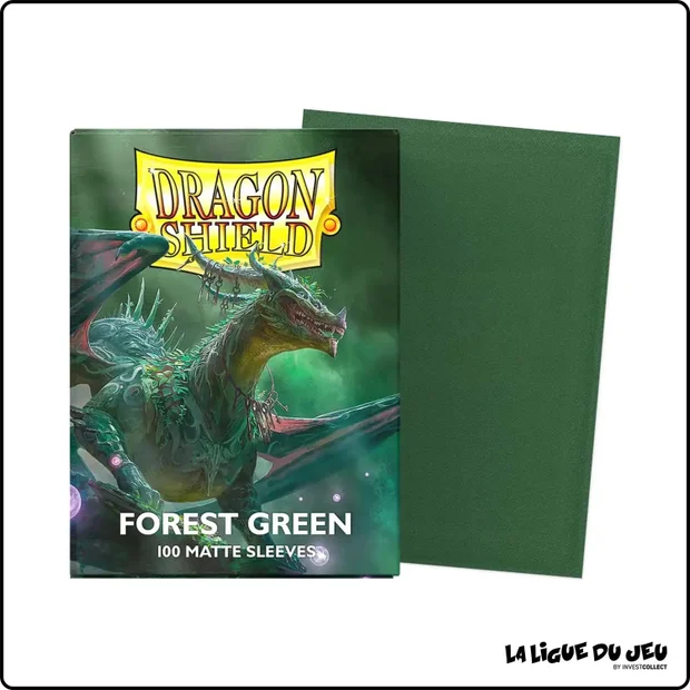 Sleeve - Dragon Shield - Protèges Cartes - Format Standard - Forest Green Mat - par 100