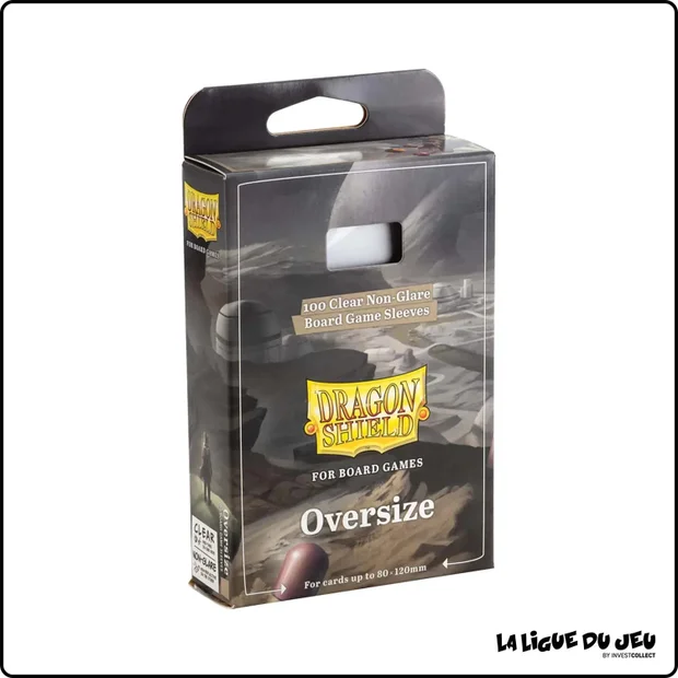 Sleeve - Dragon Shield - Protèges Cartes - Jeu de Société - 80 x 120mm - Oversize - Clear Non-Glare - par 100