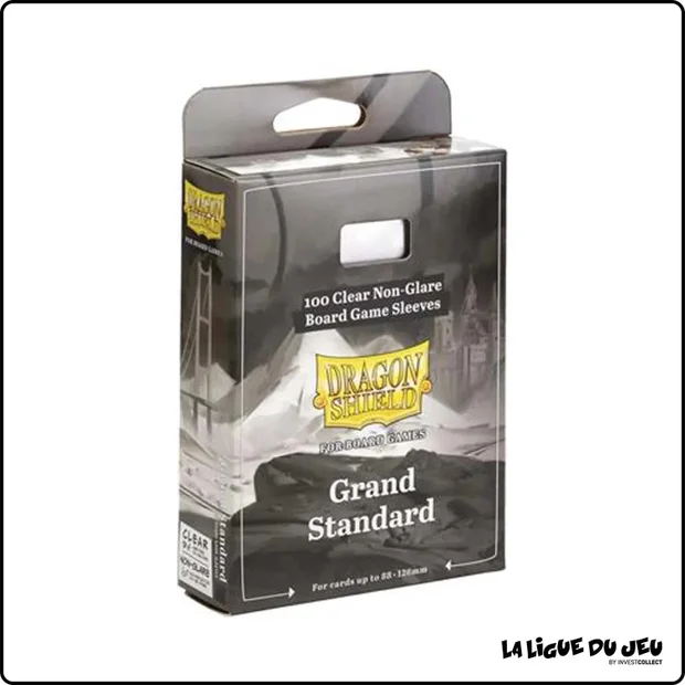 Sleeve - Dragon Shield - Protèges Cartes - Jeu de Société - 88 x 126mm - Grand Standard - Clear Non-Glare - par 100
