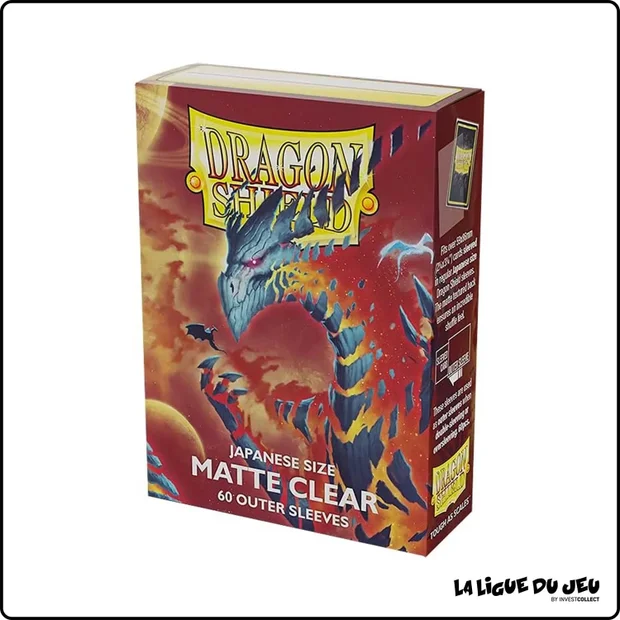 Sleeve - Dragon Shield - Protèges Cartes Mini - Format Japonais - Outer Sleeve - Transparent Mat - par 60