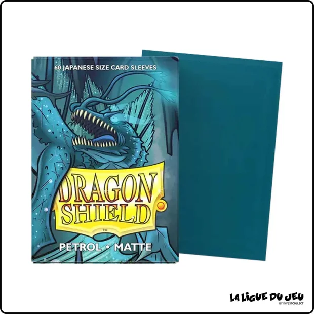 Sleeve - Dragon Shield - Protèges Cartes Mini - Format Japonais - Petrol Mat - par 60