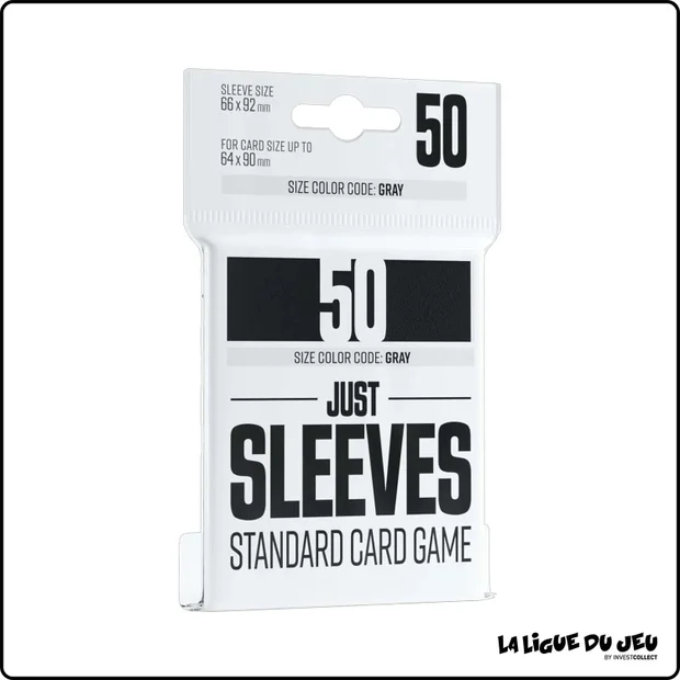 Sleeve - Gamegenic - Protèges Cartes - Just Sleeves - Noir Matte - Par 50