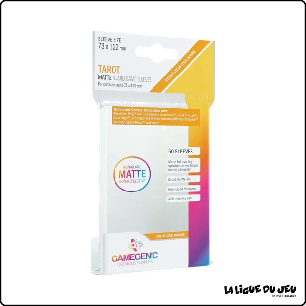 Sleeve - Gamegenic - Protèges Cartes - Matte Tarot Sleeves - par 50