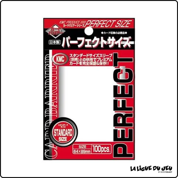 Sleeve - KMC - Perfect Size - Protèges Cartes Standard - Transparent - par 100