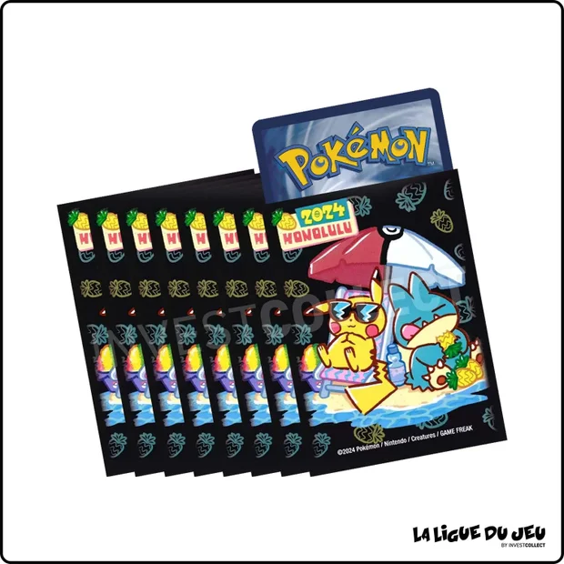 Sleeve - Pokemon Center - World Championships Honolulu 2024 - Pikachu & Goinfrex - Scellé - par 65