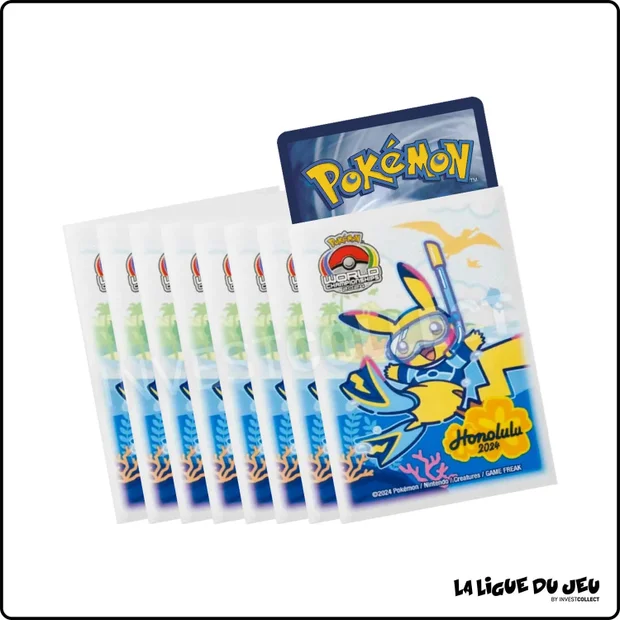 Sleeve - Pokemon Center - World Championships Honolulu 2024 - Pikachu - Scellé - par 65