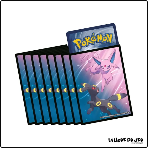 Sleeve - Pokemon - Collection Premium Figurine - Mentali & Noctali - Evolutions Prismatiques - EV8.5 - Scellé - par 65