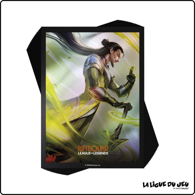 Sleeve - Riftbound - Set 3 : Unleashed - Protèges Cartes - Format Standard - Master Yi, Wuju Master - par 100