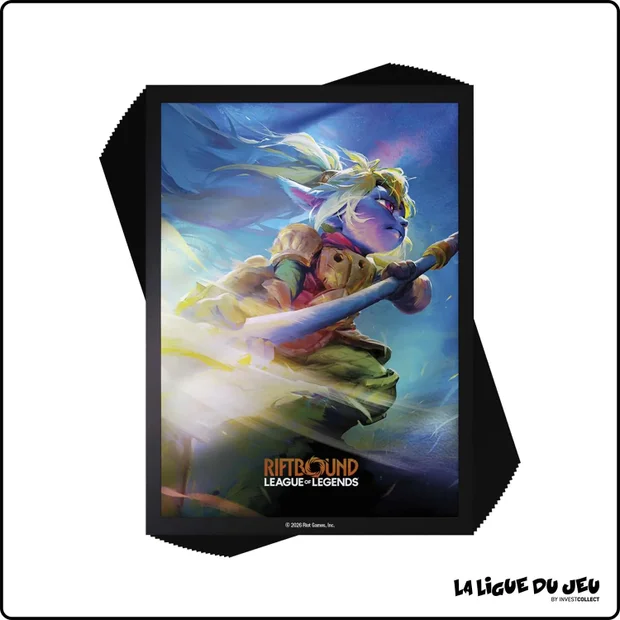 Sleeve - Riftbound - Set 3 : Unleashed - Protèges Cartes - Format Standard - Poppy, Keeper of the Hammer - par 100