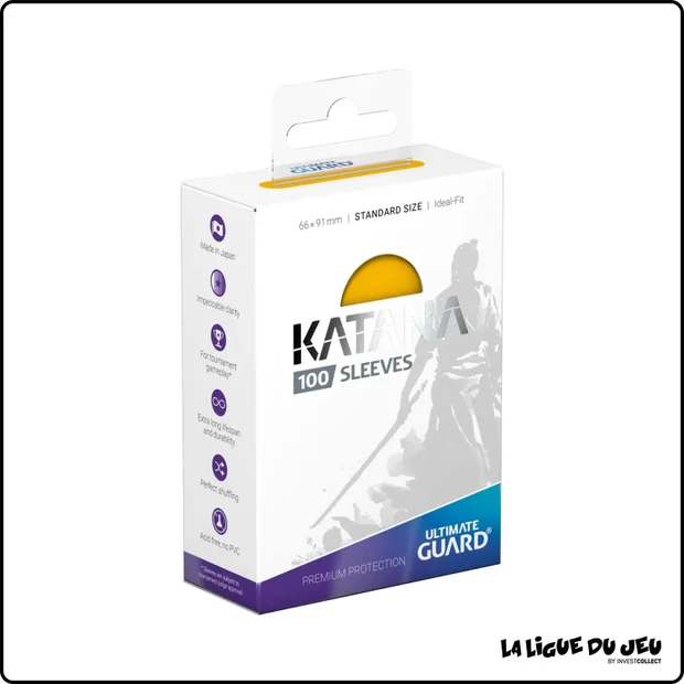 Sleeve - Ultimate Guard - Protèges Cartes Standard - Katana - Jaune - par 100