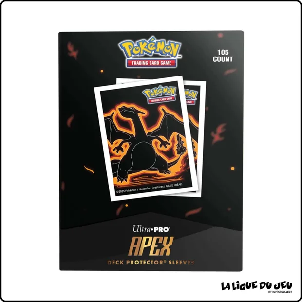 Sleeve - Ultra Pro - Apex - Format Standard - Pokemon - Neon Kanto - Dracaufeu - par 105