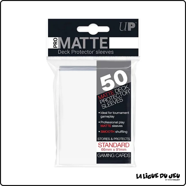 Sleeve - Ultra PRO - Protèges Cartes - Format Standard - Blanc Matte - par 50