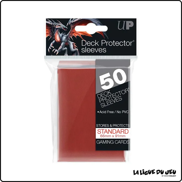 Sleeve - Ultra PRO - Protèges Cartes - Format Standard - Rouge - par 50