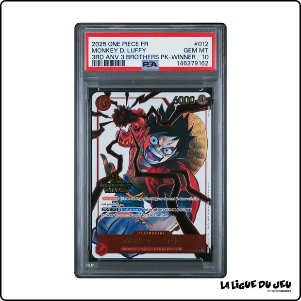 SR - One Piece - 3rd Anniversary 3 Brothers PK Winner - Monkey D. Luffy - ST01-012 - PSA 10 - Français
